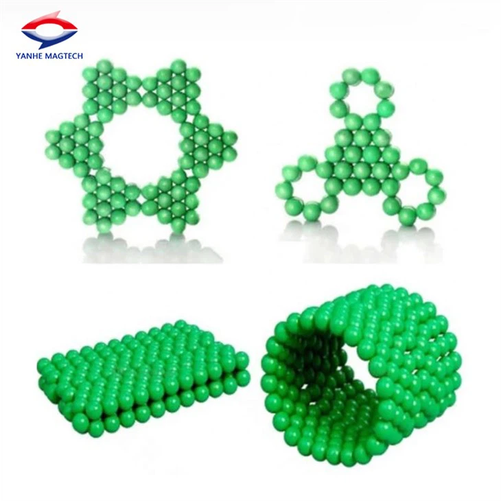 Fluorescent Green Magnet Cube Buck Bal，Glow In The Dark